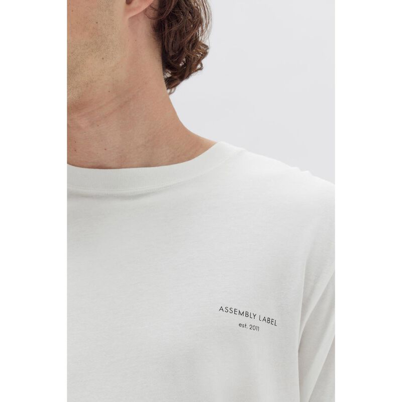 Assembly Label Label Print Short Sleeve Tee Antique White image number 2